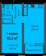 Buy an apartment, Zhabotinskogo-ul, 54, Ukraine, Odesa, Kievskiy district, 1  bedroom, 43.2 кв.м, 1 380 000 uah